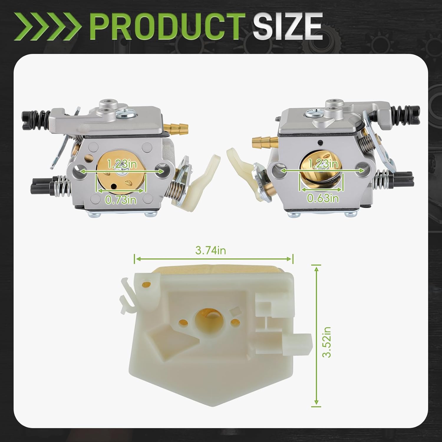 503281504 Carburetor Tune Up Kit WT-170-1 Compatible with Husqvarna 55 51 Rancher Chainsaw WT-170 with Air Filter Fuel Cap Choke Rod Parts