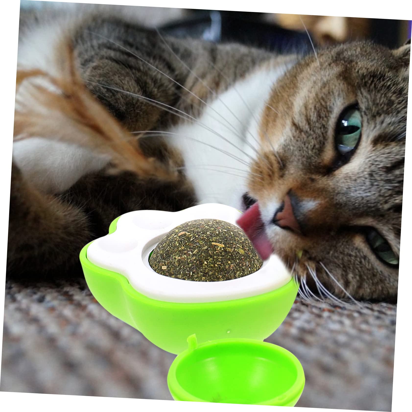 SUPVOX 12pièces Balles à Herbe à Chat Interactives avec Catnip Jouet Édible pour Chat Intérieur pour Santé
