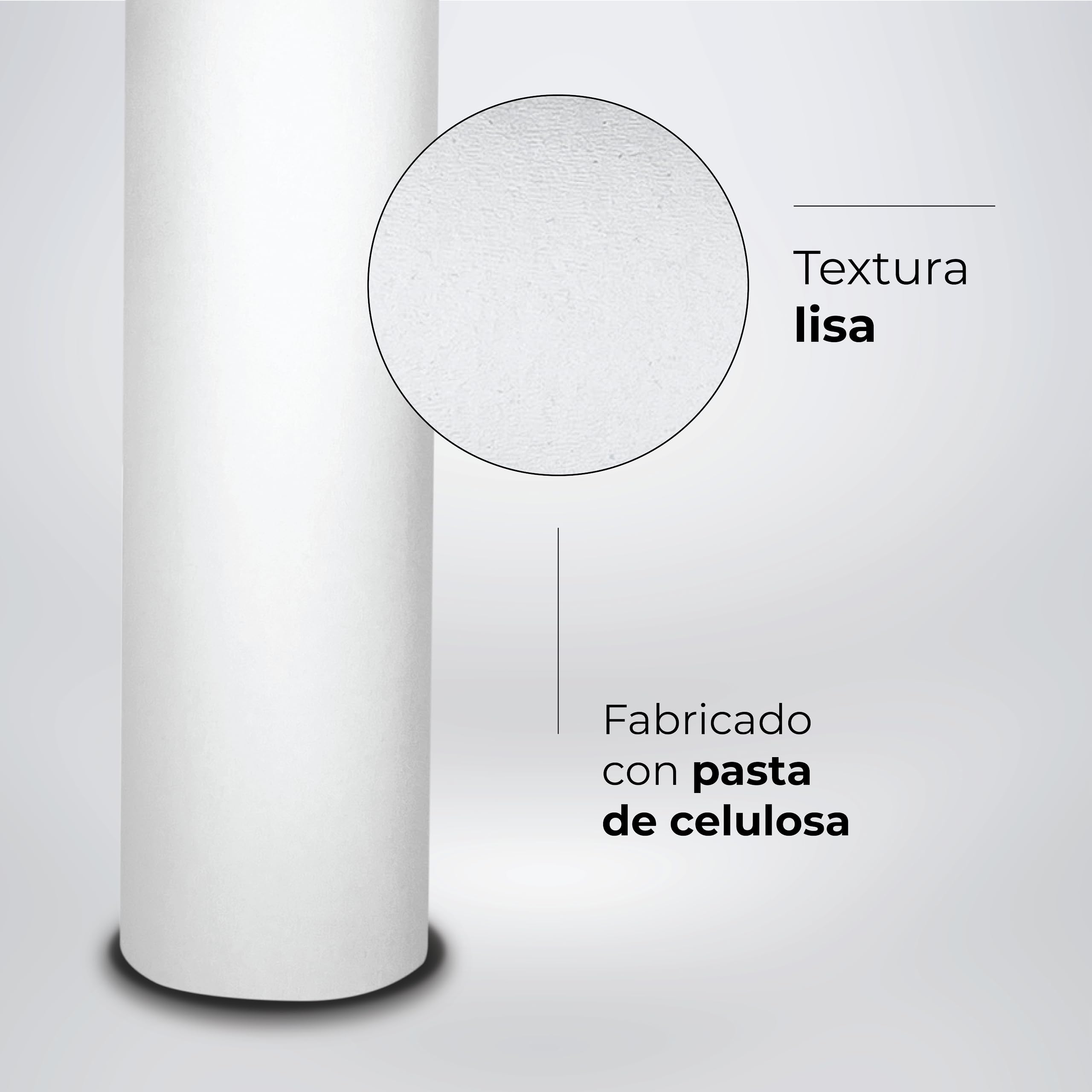 Rollo de Papel Camilla Ecológico con Precorte cada 40 cm - Rollo de 0,59 x 65 m - Color Blanco (6 unidades)