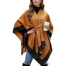 Shawl Wraps for Women Reversible Open Front Ruana Poncho Soft Cozy Cardigan for Fall and Winter
