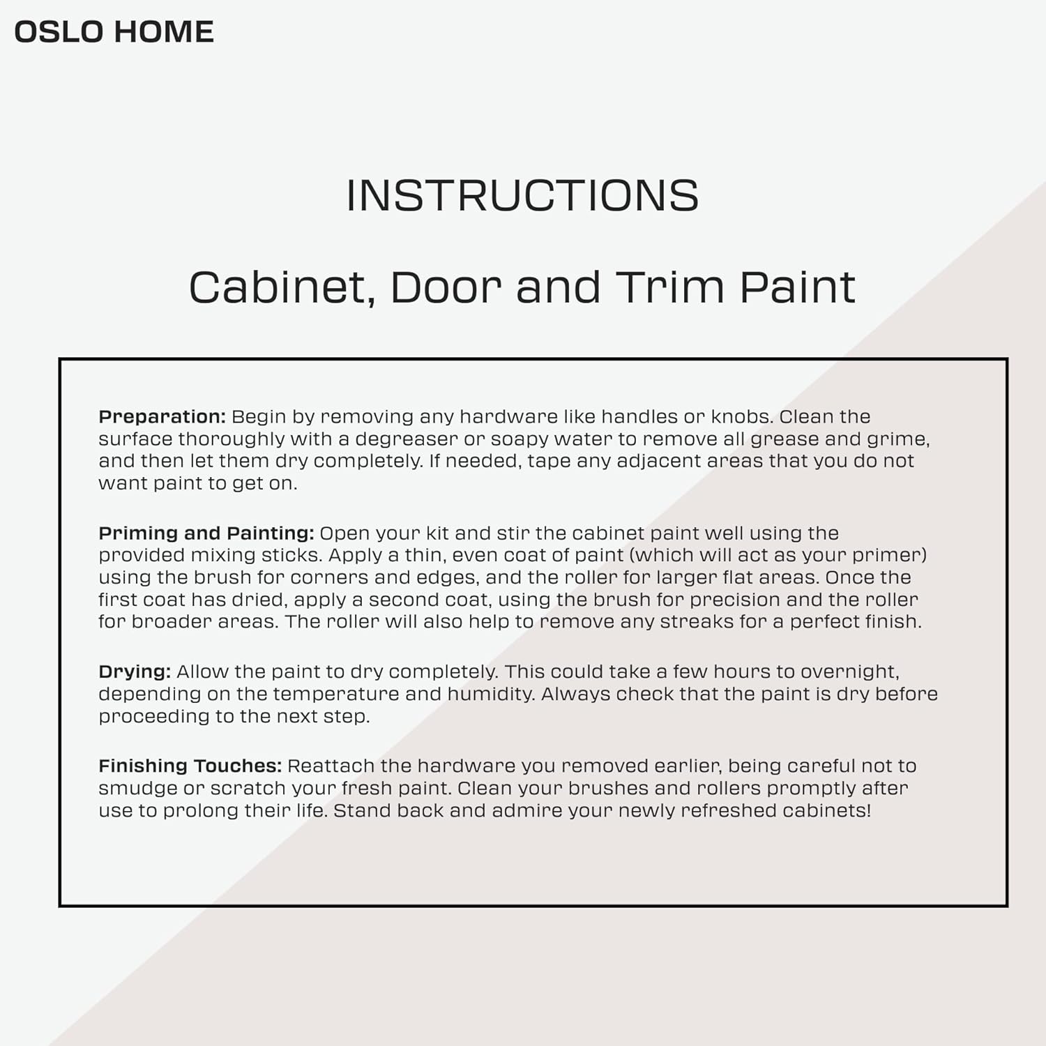 All-In-One 7 Piece Paint Makeover Kit, Bright White, 64oz, ‎Satin, for Cabinets and Furniture