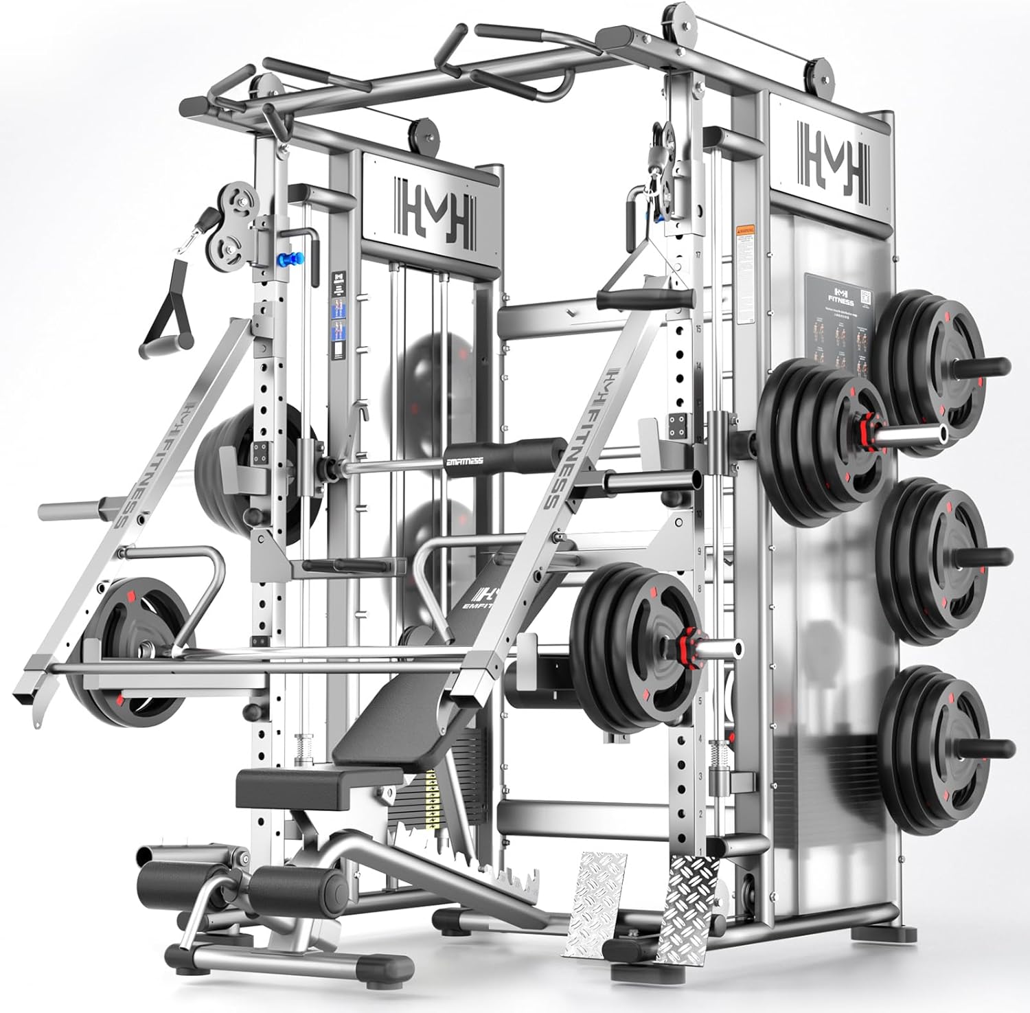 Strength Smith Machine Squat Rack Pull Up Bar Upper Body Strength Training Leg Developer Commercial Home Gym Strength Training (Smith Machine R8 PRO)