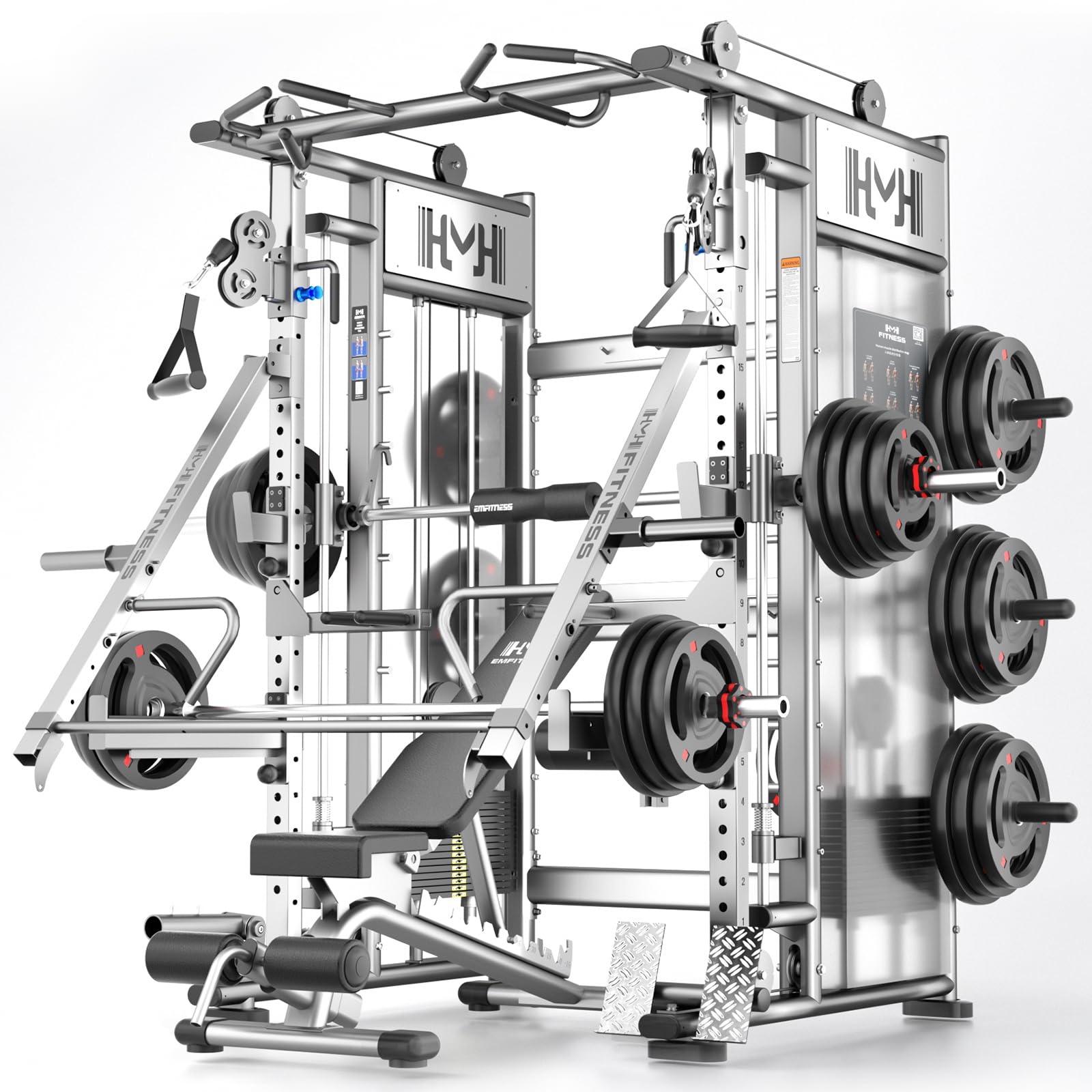 Strength Smith Machine Squat Rack Pull Up Bar Upper Body Strength Training Leg Developer Commercial Home Gym Strength Training (Smith Machine R8 PRO)
