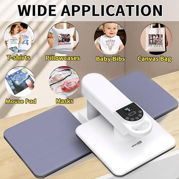 Prensa Térmica Dual Automática AKEYDIY 15"x15" para Camisetas miniatura 9