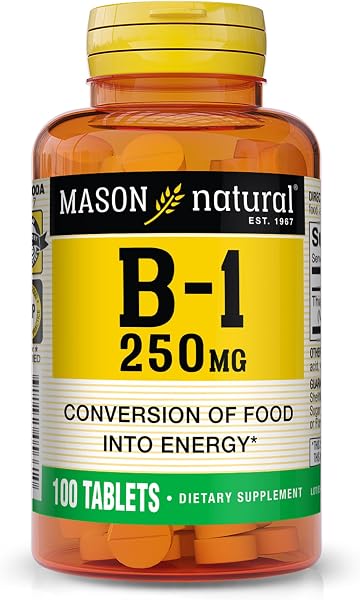 MASON NATURAL Vitamin B1 250mg Dietary Supplement Tablets