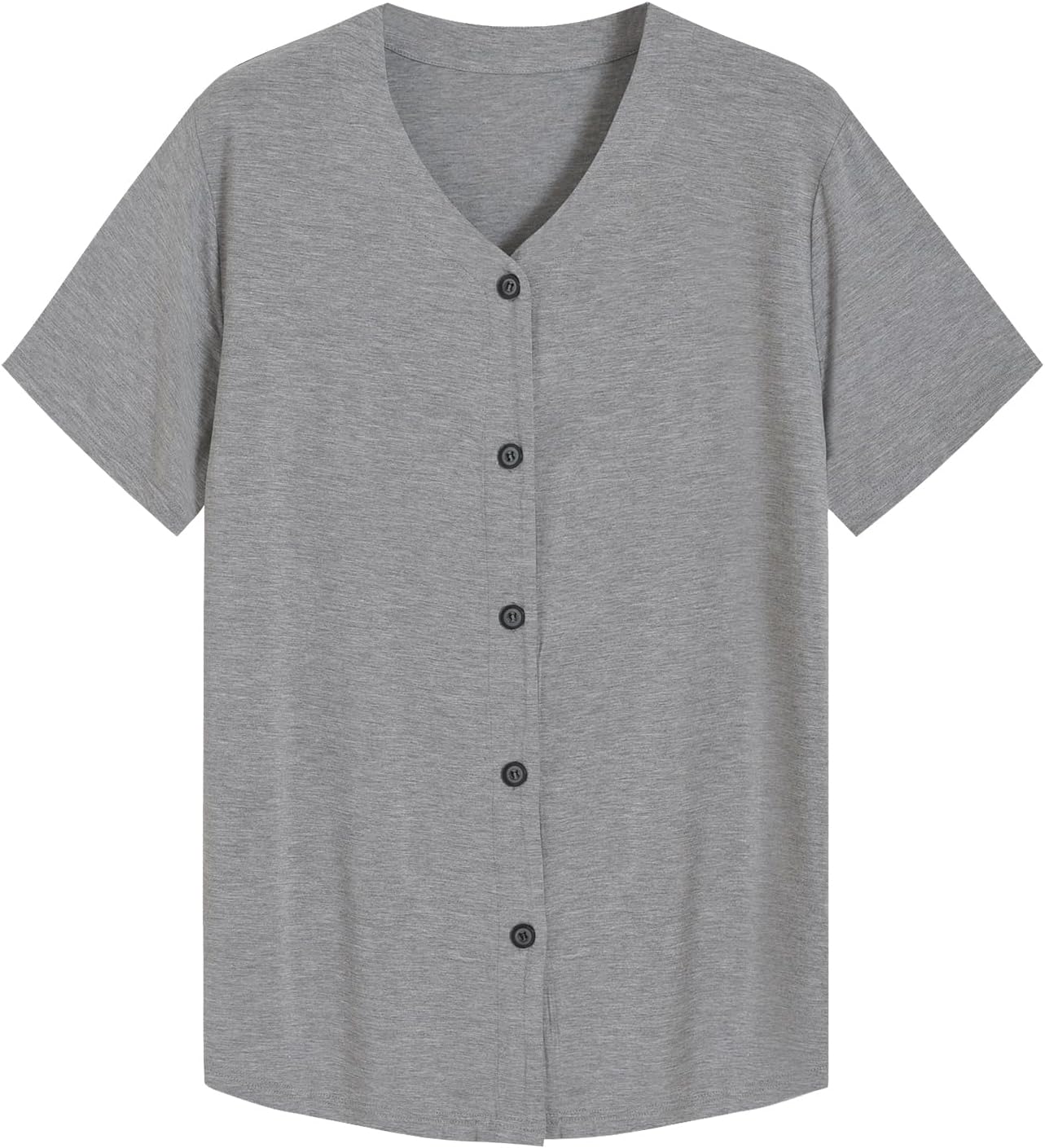 Latuza Women's Bamboo Viscose Bermuda Pajama Shorts Set Button Down Pj Set - Image 2