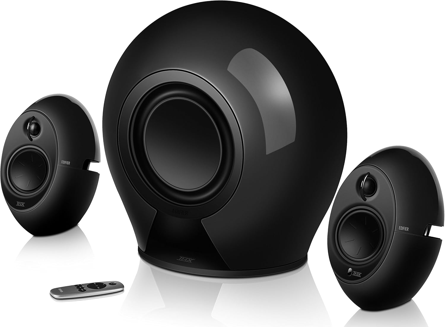 Edifier E235 BK Luna 2.1 HomeEntertainmentSystem mit Buetooth (aptX), kabellosem Subwoofer