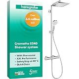hansgrohe Crometta E - sistema de ducha con termostato, ducha lluvia (240 x 240 mm) con grifo...