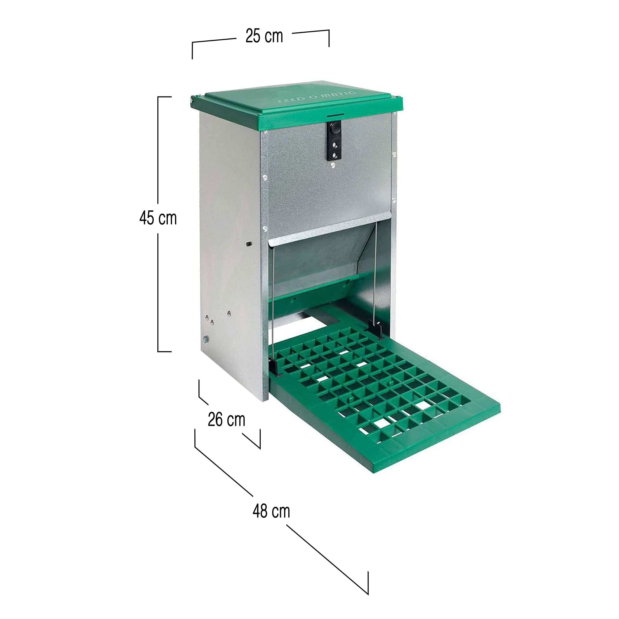 FINCA CASAREJO Mangiatoia automatica per polli - Mangiatoia antiparassitaria - Distributore automatico con pedale - Capacità 8 Kg