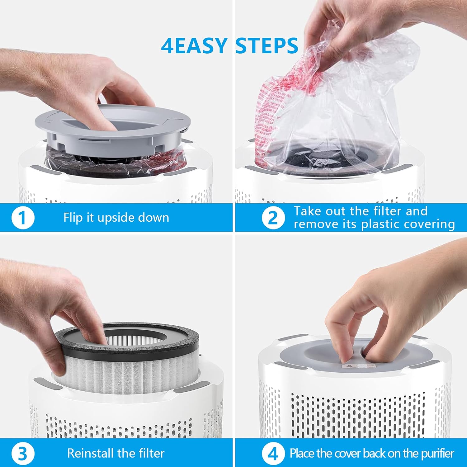 WeGuard True HEPA Filter, Compatible with WeGuard AP-T9/ AP-T10 True HEPA Air Purifier Air Cleaner （1 Pack)