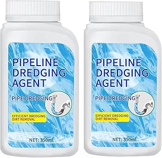 Pipeline Dredging Agent, Powerful Pipe Dredging Agent Powder, Drain Clog Remover, Toilet Cleaner, Sink and Drain Pipe Unclogging for Kitchen Toilet (2)