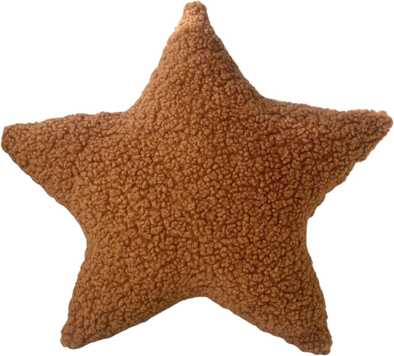 Handmade Decorative Brown Star Pillow, Star-Shaped Pillow for Baby/Child Room, Nursery Decor, Living Room, Bedroom