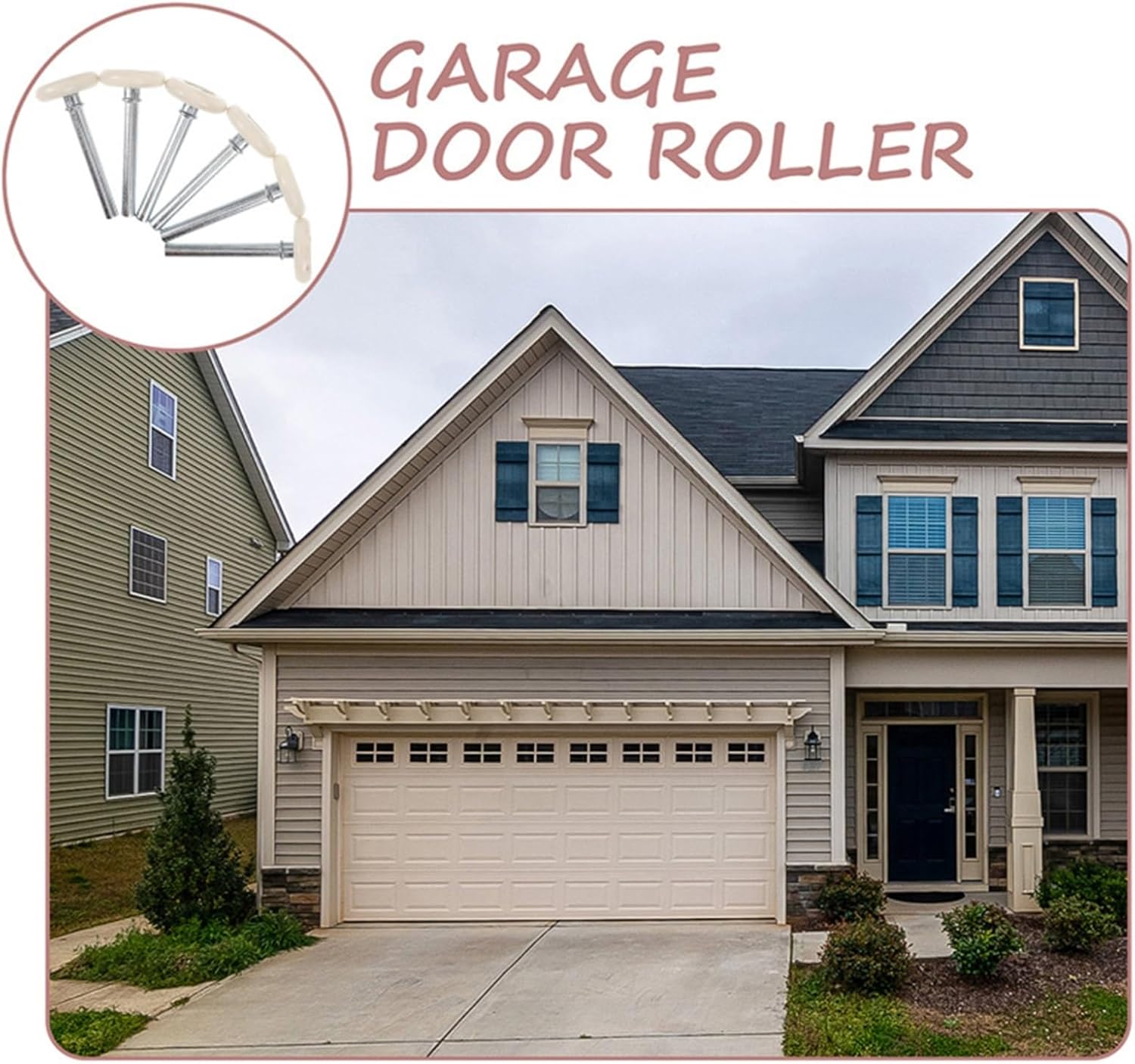 12Pcs Garage Door Wheels Quiet Garage Wheels for Smooth and Enduring Garage Track Replacement