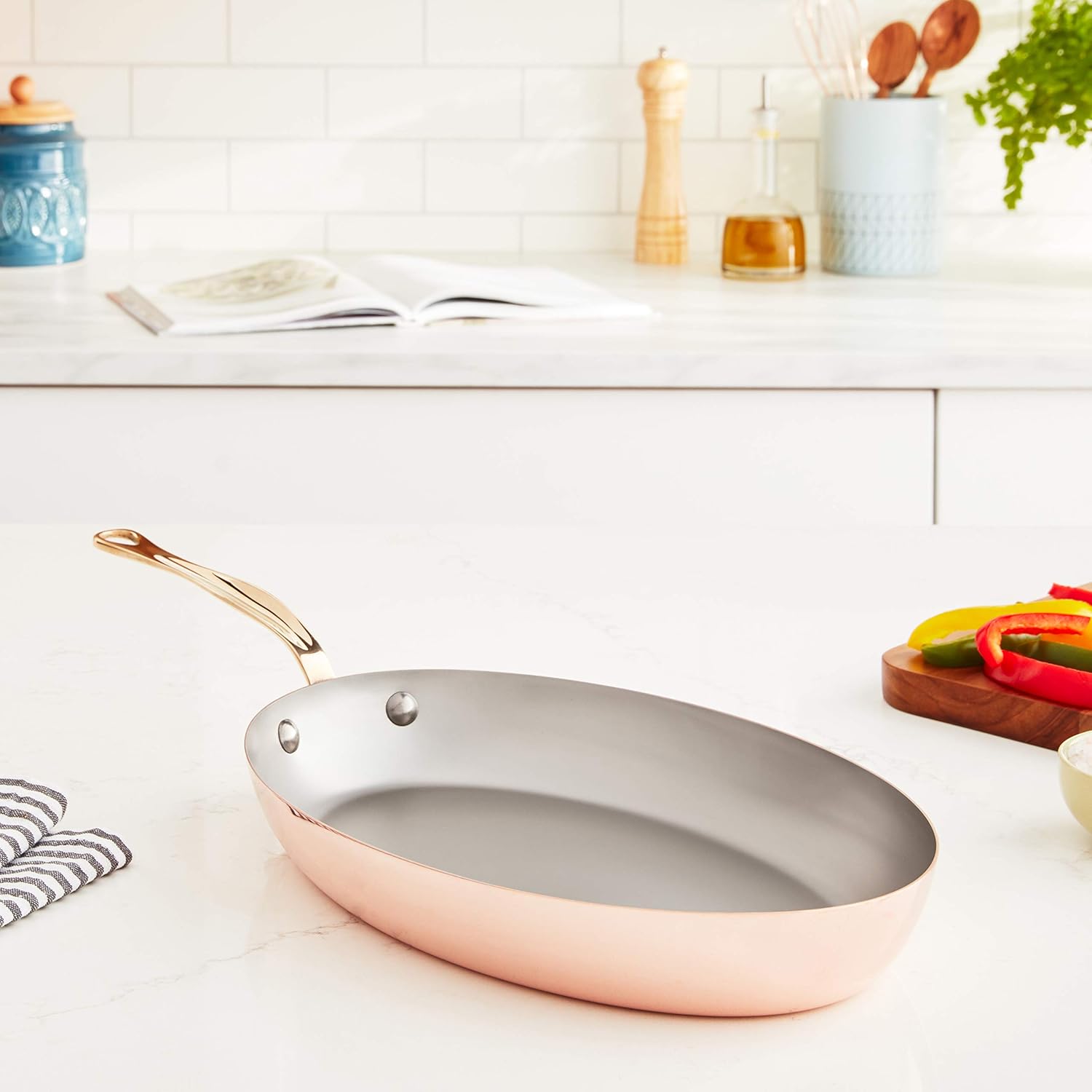 One-Day Sale: Up to 80% Off Mauviel 0 M'Heritage M'150B Copper Oval Frying Pan 11.8 Bronze Handle