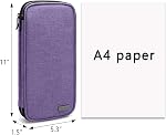 Teamoy Boîte à aiguilles de tricot (jusqu'à 10-Inch), Sac de rangement de l'organisateur de voyage pour aiguilles de tricot circulaires et droites, Crochets et accessoires de tricot, Purple-NO ACCESSORIES INCLUDED