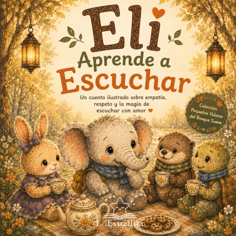Eli el Elefante Aprende a Escuchar: Un cuento ilustrado infantil sobre empatía, respeto y la magia de escuchar con amor | Libro emocional para niños de 3 a 6 años (Pequeños Valores del Bosque Suave)