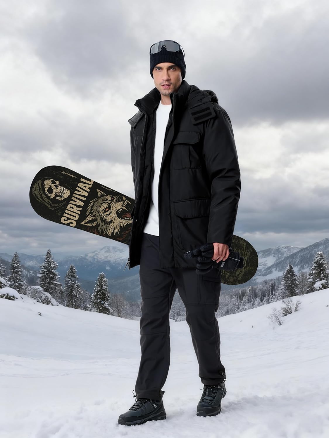 Winter Coats For Men Winter Jackets Waterproof Warm Thicken Puffy Hooded Insulated Thicken Parka Coat - Image 2