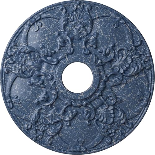 Vista 209 de Ekena Millwork CM18NOPOS Medallón de techo Norwich, 45.72cmOD x 8.97cmID x 1 3/8"P, pintado a mano cobre pulido