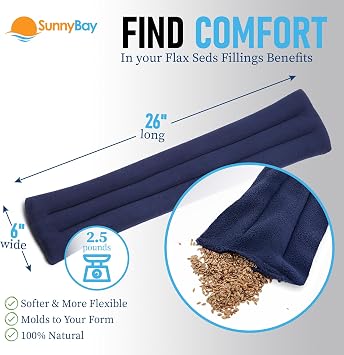 SunnyBay Heating Pad, Neck and Shoulder Wrap, 26x6 inch, Navy Blue