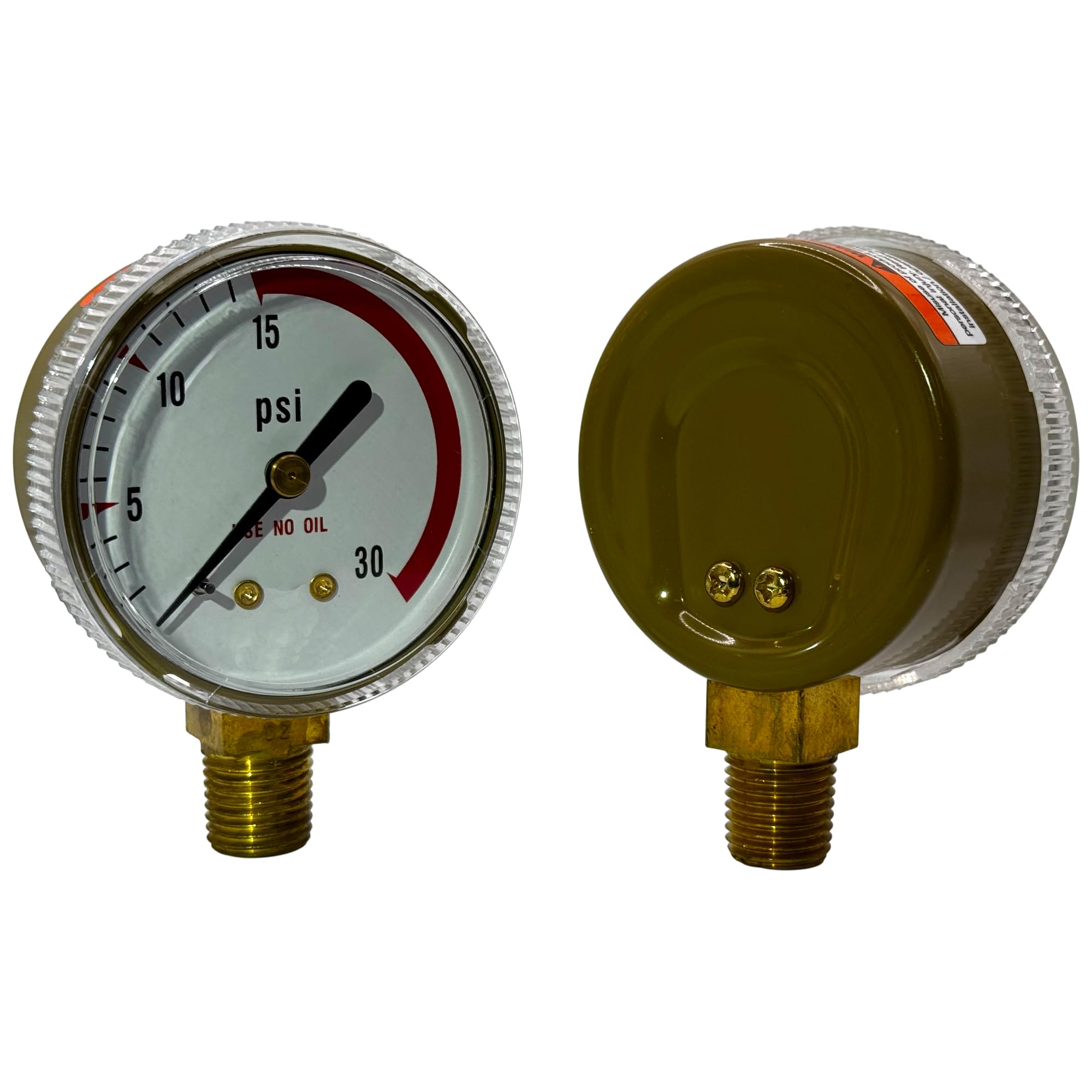 Acetylene Regulator Gauges - 30 & 400 PSI -2