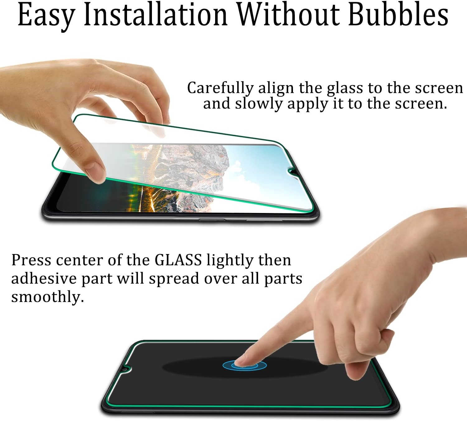KATIN [2-Pack] Screen Protector for Samsung Galaxy A32 5G Tempered Glass, Bubble Free, Case Friendly, Easy to install