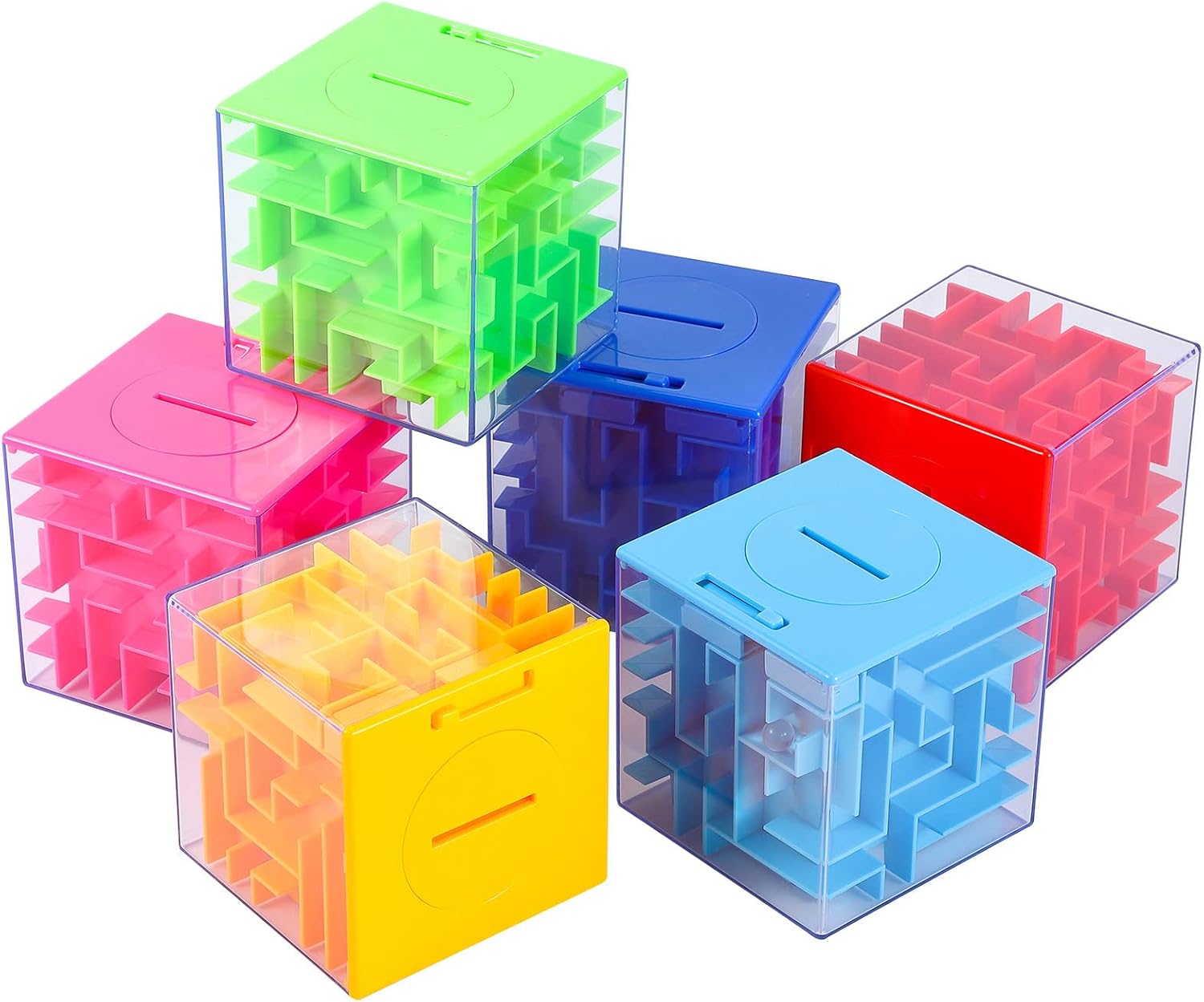 6PACK Money Maze Puzzle Box, Twister.CK Unique Money Gift Holder Box, Fun Maze Puzzle Games for Kids and Adult Birthday