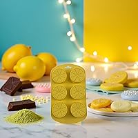 Vista 5 de Moldes de silicona en forma de fruta, molde de fondant de limón 3D, molde de chocolate para hornear, galletas, azúcar, para pastel, magdalena