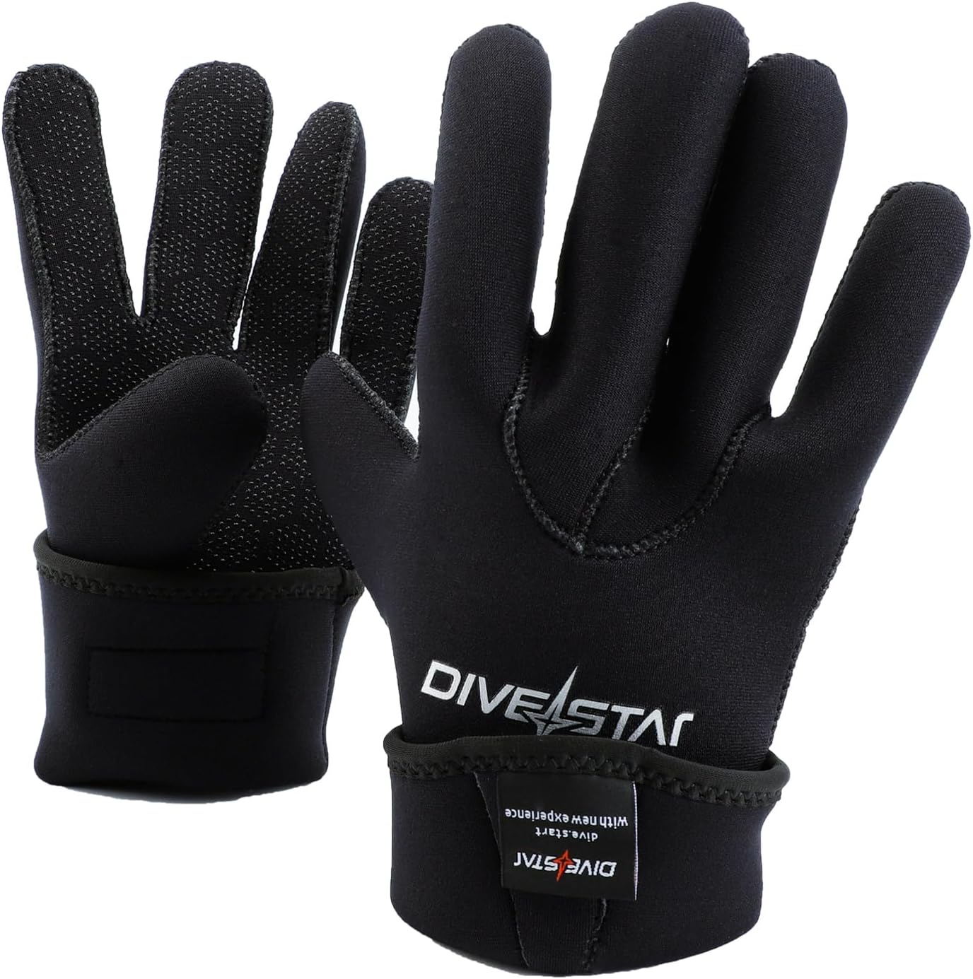 DIVESTAR Diving Neoprene Gloves for Men Women,3MM 5MM Black/Camouflage Wetsuit Gloves Scuba Beach Gloves for Snorkeling Swimming Kayaking Sailing Canoeing Water Sports