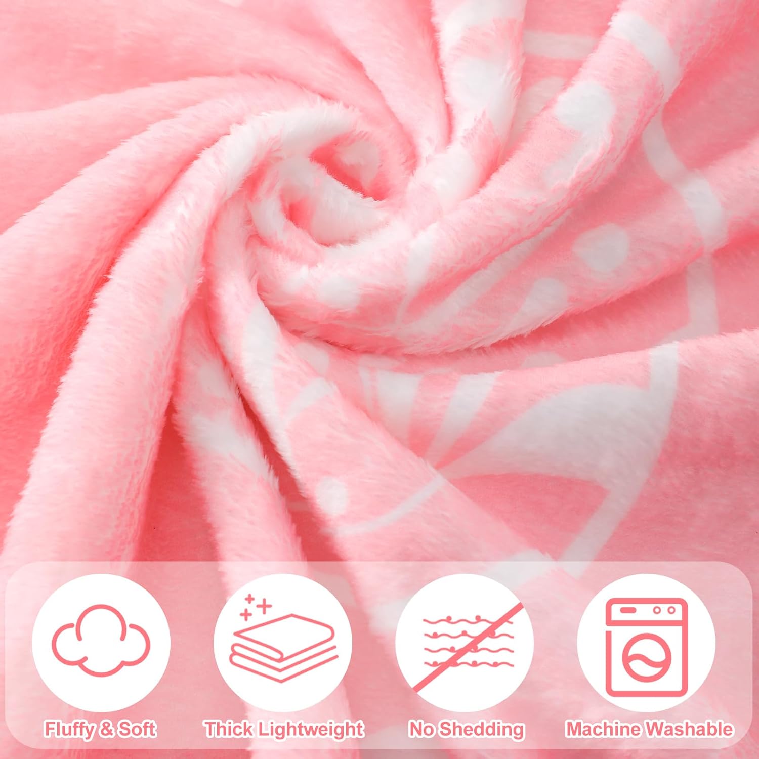 Buryeah 6 Pcs Easter Flannel Throw Blankets Bunny Rabbit Eggs Pattern Spring Soft Fuzzy Plush Flannel Throw Blankets Spring Easter Day Gifts for Couch Bed Sofa Travel Home Decor, 40x50 Inch