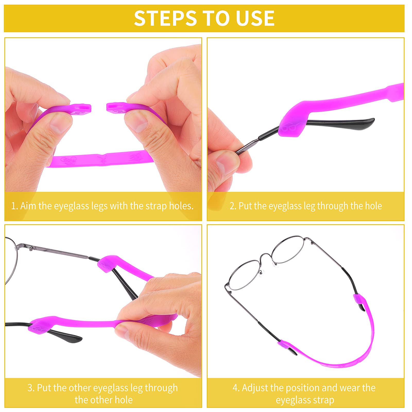 12 Stück Brillenband Sport Kinder Silikon Brillenbänder 12 Stück Ohrclip Haken Set mit Brille mit Halter Brillenhalter Silikon Elastische Sport Kleinkind Brillenband mit Ohrclip Haken Herren