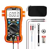 BT-39C True RMS Digital Multimeter Auto Ranging for AC DC Voltage,Current, Resistance, Capacitance Tester with Temp Battery LED Test Auto Backlit