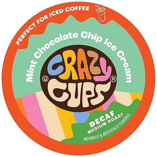 Vista 19 de Crazy Cups Café de una sola porción con sabor para máquinas Keurig K-Cup, plátanos descafeinados para fomentar la llama, 22 cápsulas por caja