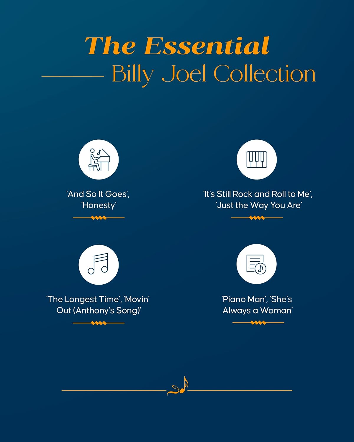 Billy Joel - Super Easy Piano Songbook - Piano Sheet Music Book with Simplified Left- and Right-Handed Arrangements - Includes 22 Popular Songs
