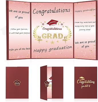 Red Gold Graduation Guest Book, Red Graduation Party Decorations Alternative Graduation Signature Congrats for 2026 College High School Graduation Party Decorations Unique Graduation Gifts
