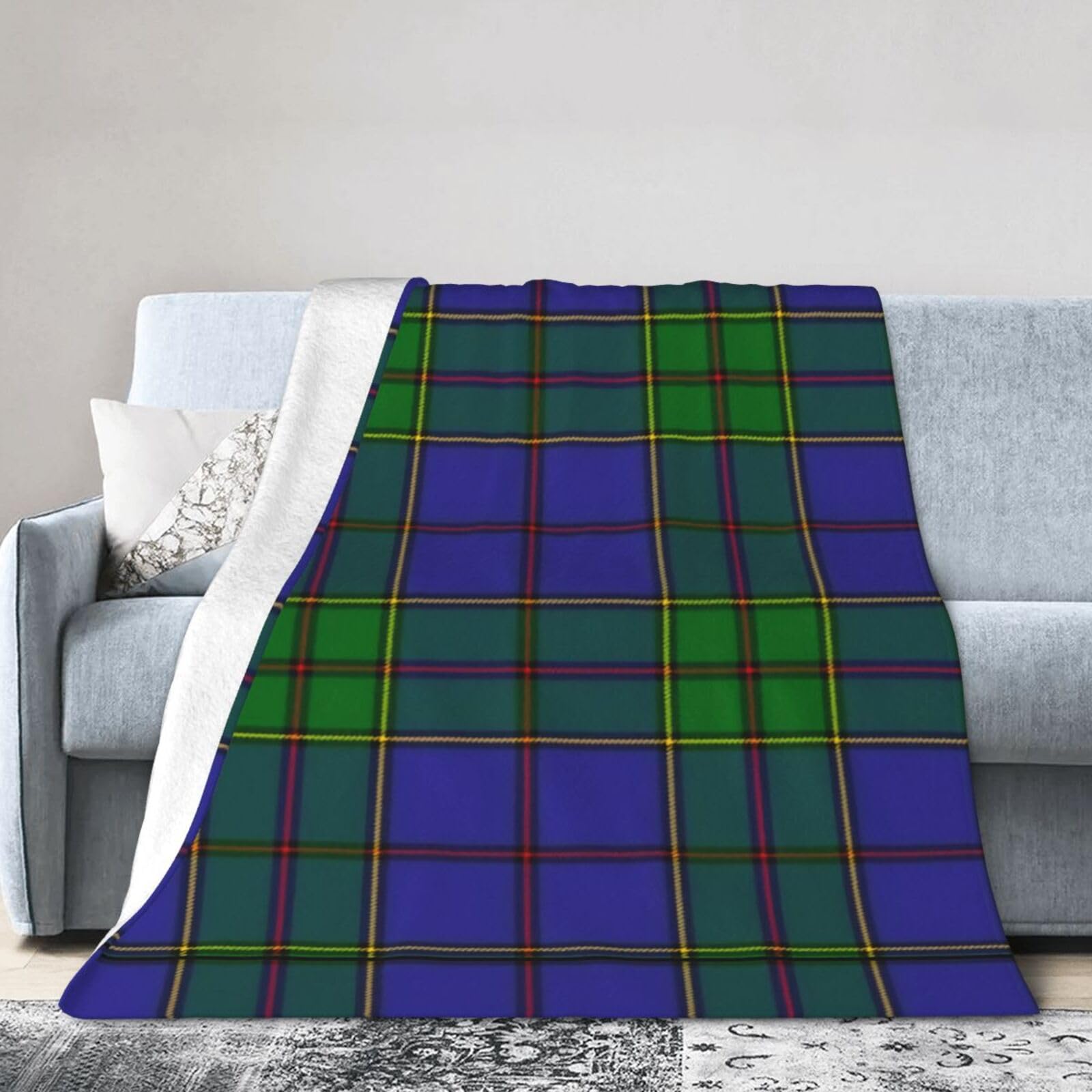 ERTDFXCV Clan Strachan Tartan Blanket 80"x60"