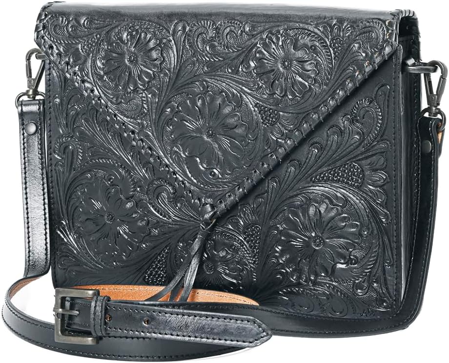 American Darling Envelope Hand Tooled Genuine Leather Western Women Bag Handbag Purse | for Cute