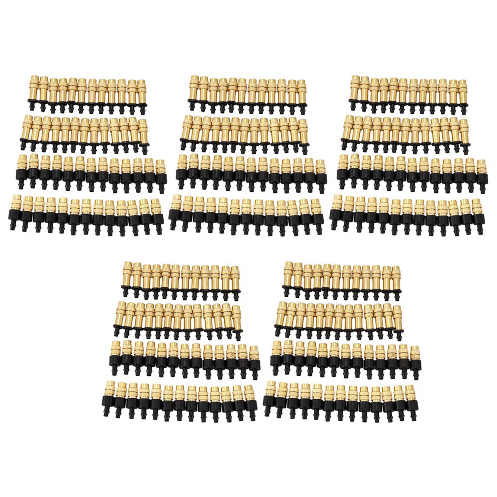 Jnchdghwa 250PCS Adjustable Sprayer Brass Misting Nozzle Atomizing Sprinkler for Mini Drip Garden Watering Irrigation