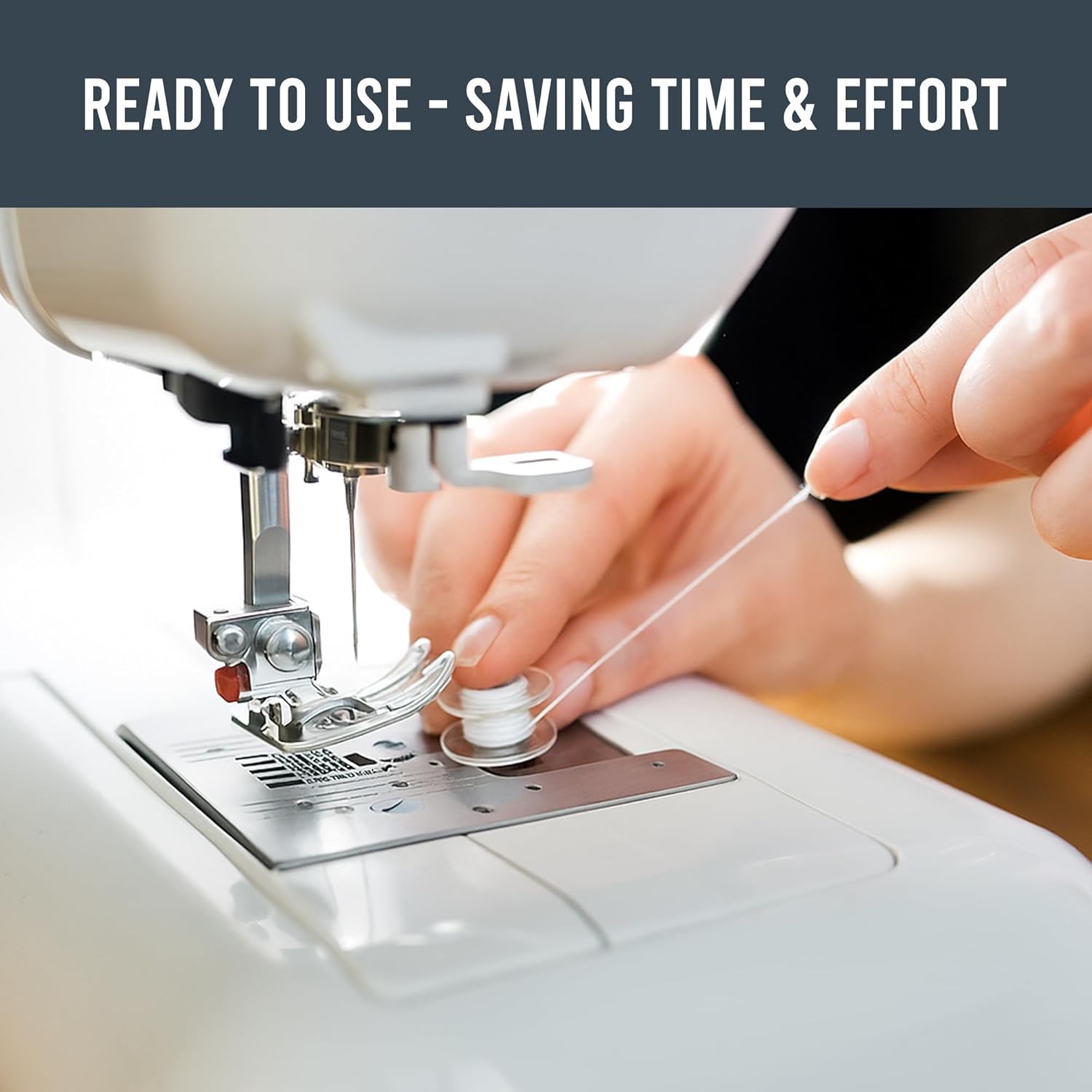 ThreadNanny 144pcs White Prewound Bobbin Thread Plastic Size A (SA156) Works with Brother Embroidery and Sewing Machine Polyester Thread (Pack of 2)