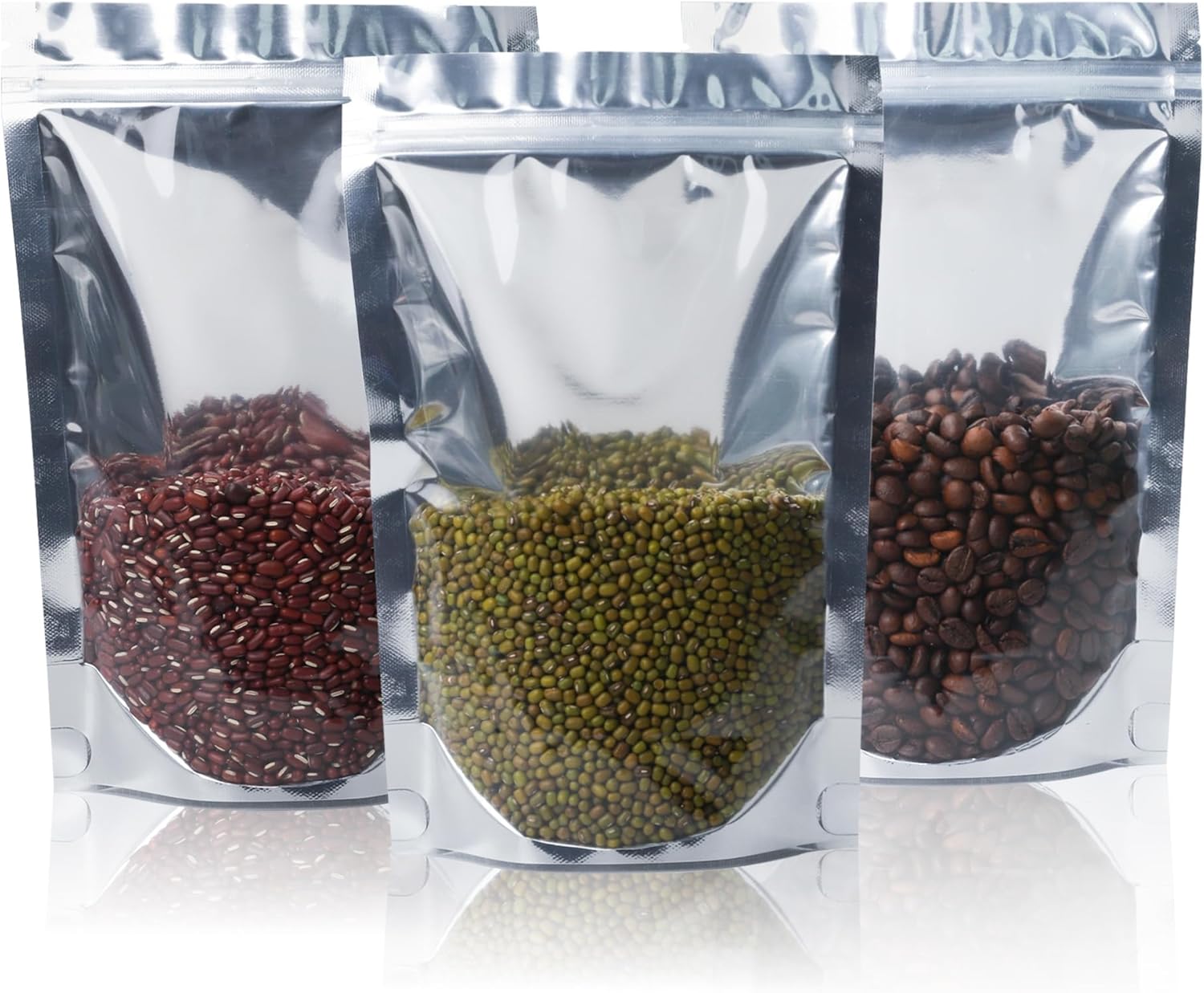 EIOFG Packaging Mylar Bags for Food Storage, 100 PCS Clear