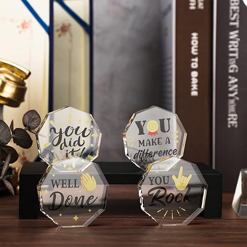 Miniatura 4 de Janmercy 24 piezas Vbs Evs Housekeeping Regalos de agradecimiento de medalla acrílica, trofeos de premio a granel, 6 estilos, placa grabada