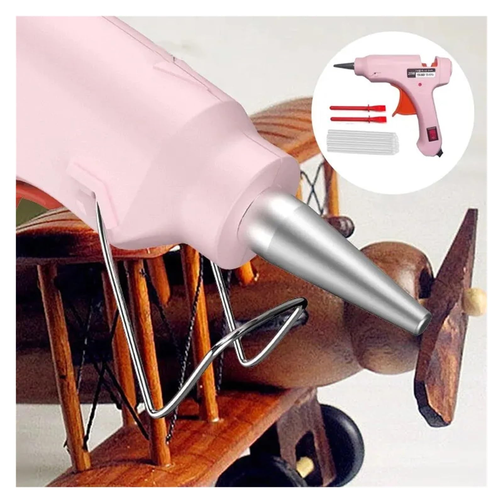 Mini pistolet do klejenia na gorąco, przewodowy pistolet do kleju topliwego 20 W, przemysłowe narzędzie do klejenia na gorąco, elektryczny pistolet do klejenia na gorąco, do projektów rzemieślniczych