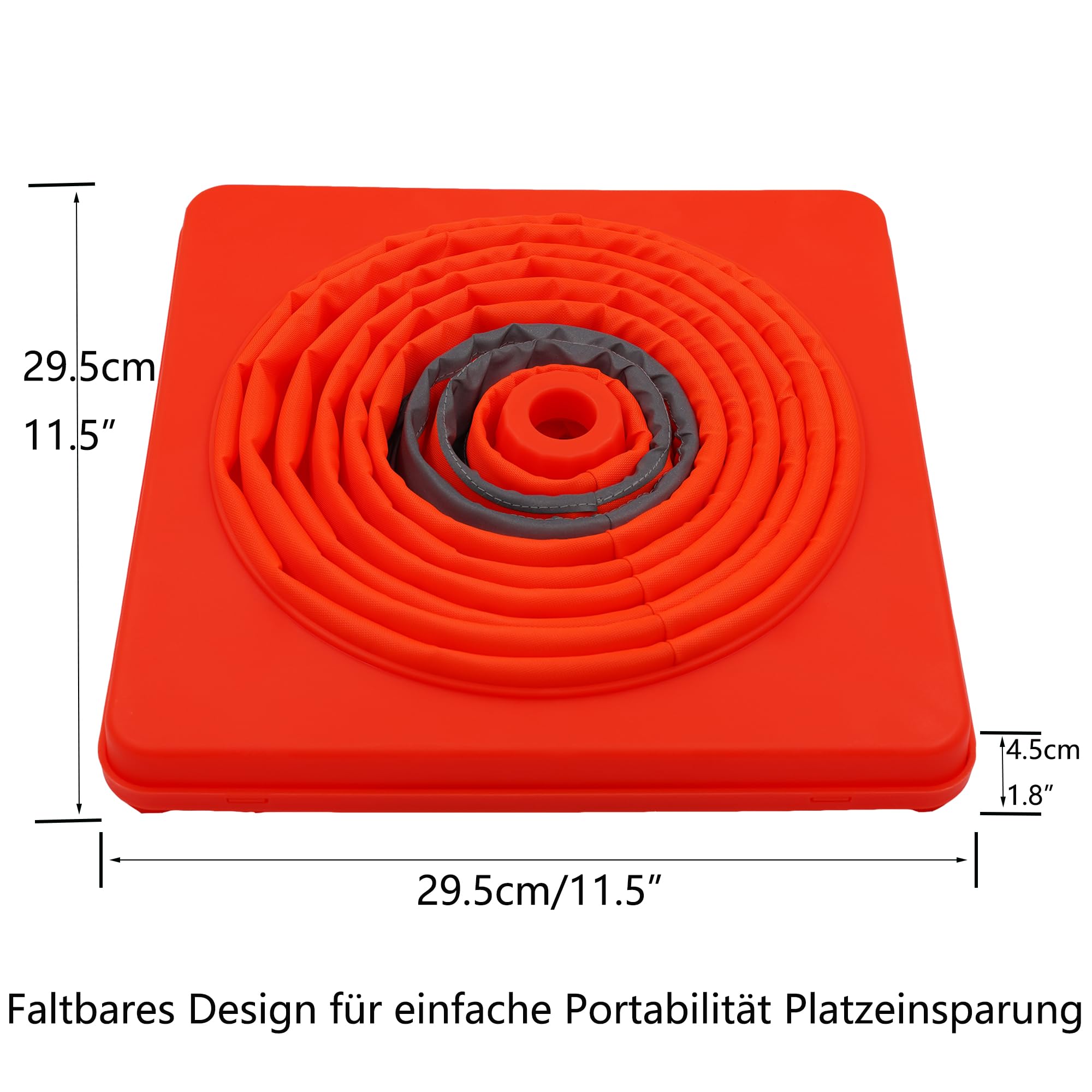 2-Pack 70cm/28 Faltbare Verkehrssicherheitskonen mit reflektierenden Streifen, grüne Sicherheitsweste inklusive