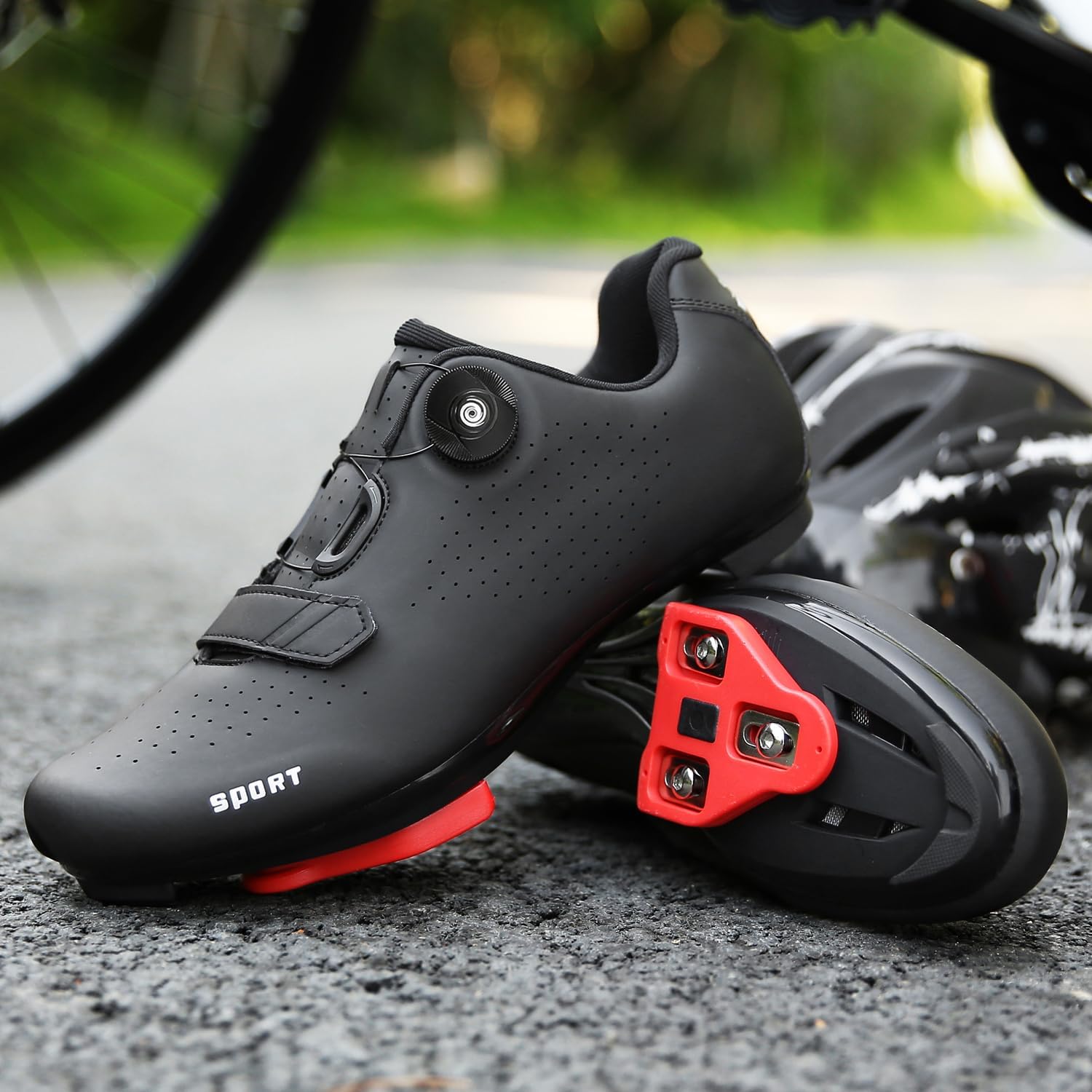 [SEROUNY] サイクル spd シューズ サイクリング ロードバイクシューズ 自転車 SPD/SPD-SL 両対応 MTBシュ