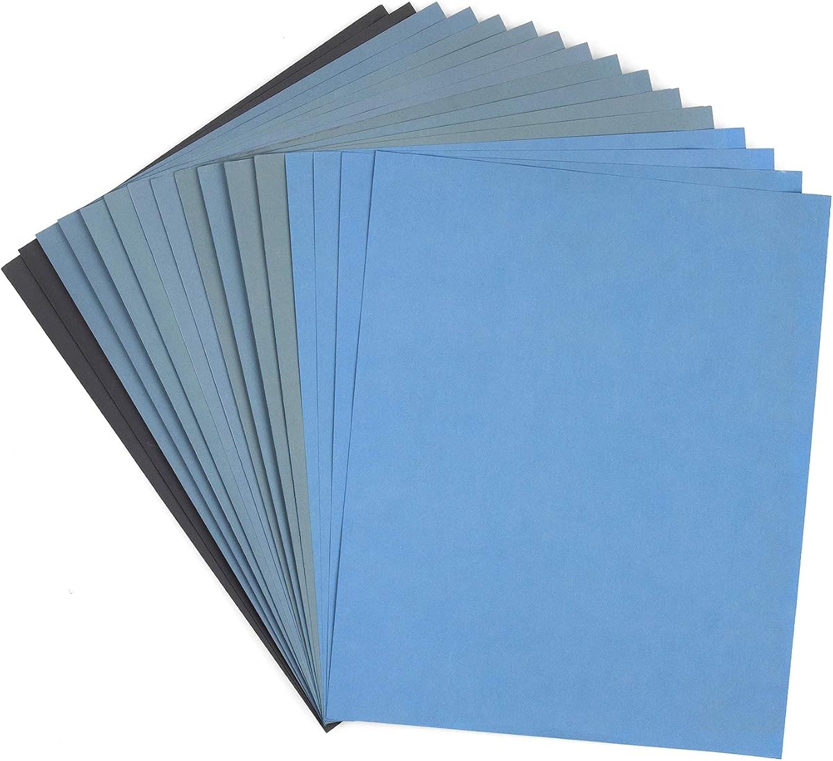 Papel de lija de 9 x 11 pulgadas, 16 hojas, húmedo o seco, grano 2000-10000, 8 papeles de lija surtidos, almohadillas abrasivas extrafinas para lijado automotriz, acabado de madera, pulido de muebles de metal y más