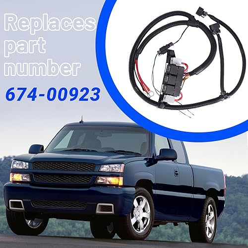 Miniatura 3 de Arnés de cableado eléctrico de doble ventilador para Chevy Silverado Avalanche Suburban Tahoe GMC Sierra Yukon Reemplaza 674-00923