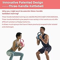 Vista 6 de RUNWE - Juego de pesas rusas con 3 asas - Peso para mujeres, opciones de 5, 10, 15 y 20 libras para giros rusos, ejercicio abdominal, levantamiento