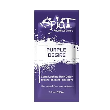 Splat | Purple Desire | 1.5 oz. Foil Pack | 30 Wash | Semi-Permanent Hair Dye