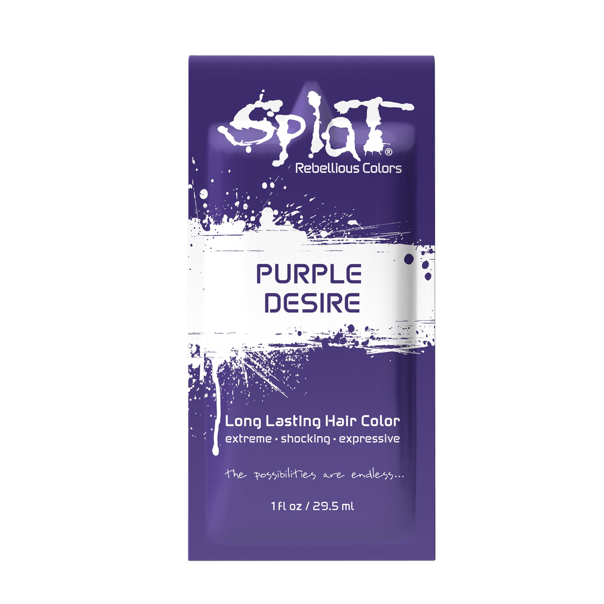 Splat | Purple Desire | 1.5 oz. Foil Pack | 30 Wash | Semi-Permanent Hair Dye