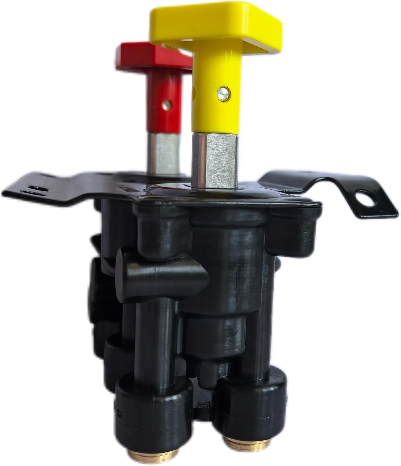 KN20619 MV3 Dash Valve Compatible for Volvo Haldex 3/8″ Push to Connect 1/4″ Unthreaded Mount Hole Trailer Parking Style B Hand Operated Valve RKN20619 20523171 20560009 85123221