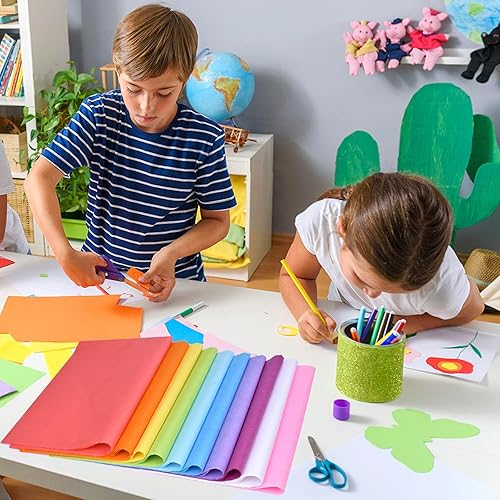 Miniatura 6 de 60 hojas de papel de seda de 20 x 14 pulgadas a granel en 10 colores surtidos para bolsas de regalo, bodas, cumpleaños, artes, manualidades,